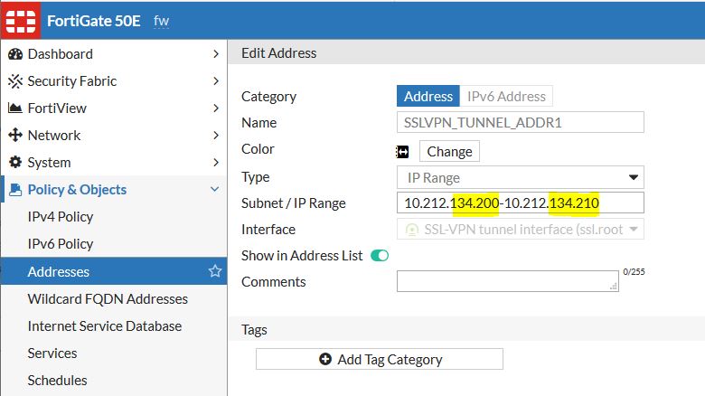 fortigate ssl vpn client windows 10